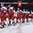 PARIS, FRANCE - MAY 16: Players from team Czech Republic and team Switzerland shake hands following a 3-1 Switzerland win during preliminary round action at the 2017 IIHF Ice Hockey World Championship. (Photo by Matt Zambonin/HHOF-IIHF Images)
